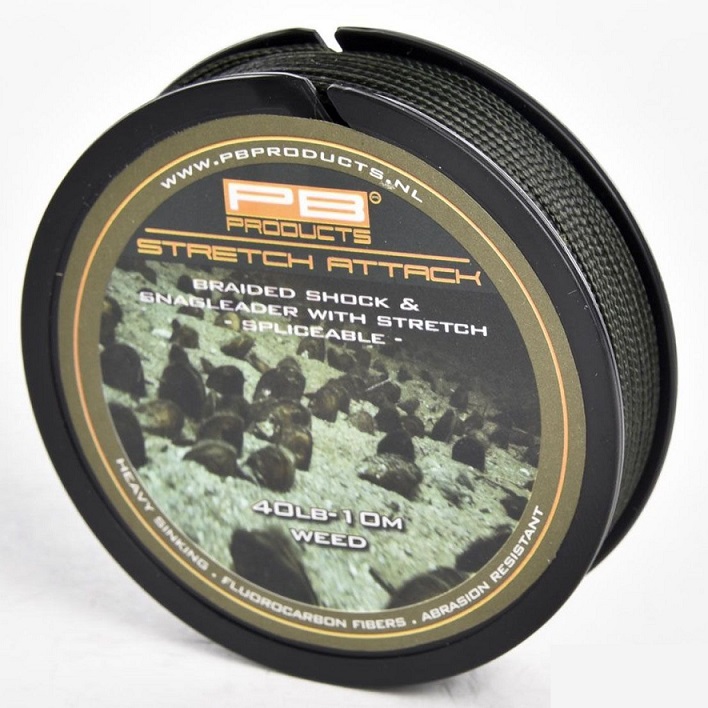 PB PRODUCTS STRETCH ATTACK SHOCK&SNAGLEADER 40LB 10M