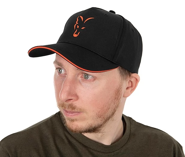 FOX COLLECTION BASEBALL CAP BLACK & ORANGE